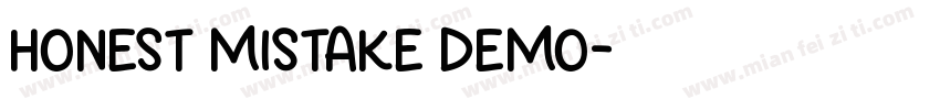 Honest Mistake Demo字体转换